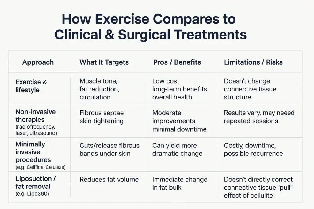 Sculpting Your Bum: Can Toning Exercises Really Reduce Cellulite? 2 How exercise compares to treatments from Lipo 360 Cumbernauld