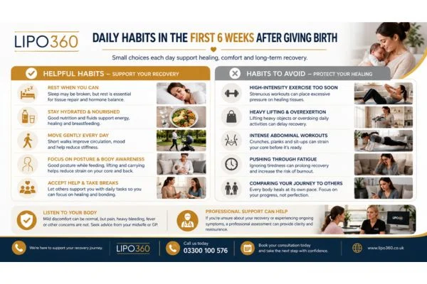 What to Do (and Avoid) in the First 6 Weeks After Giving Birth To Avoid Diastasis Recti 3 First 6 Weeks After Giving Birth To Avoid Diastasis Recti Cumbernauld : Daily Habits in the First 6 Weeks After Giving Birth